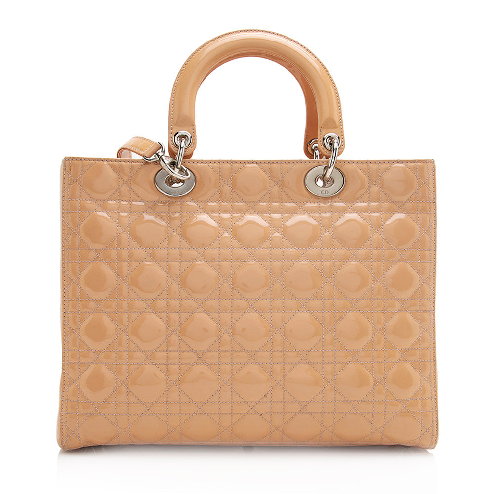 Dior Patent Leather Dior Large Tote (SHF-21157)