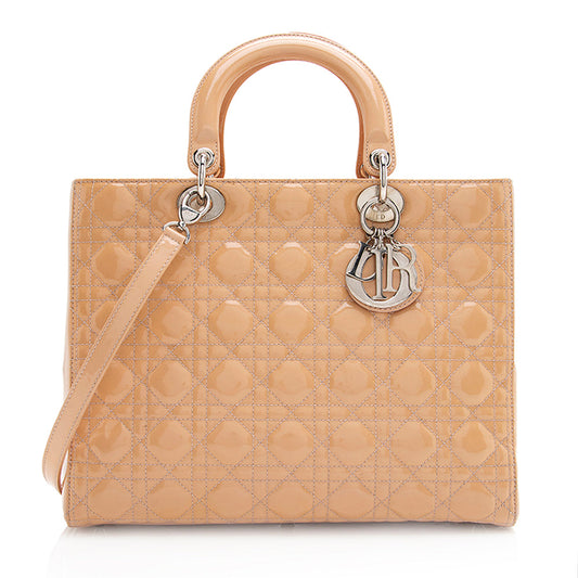 Dior Patent Leather Dior Large Tote (SHF-21157)