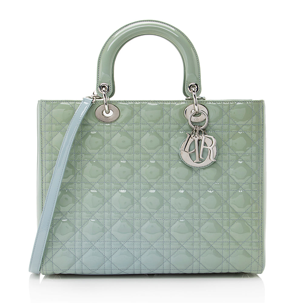 Dior Patent Leather Dior Large Tote (SHF-22040)