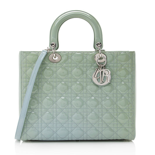 Dior Patent Leather Dior Large Tote (SHF-22040)