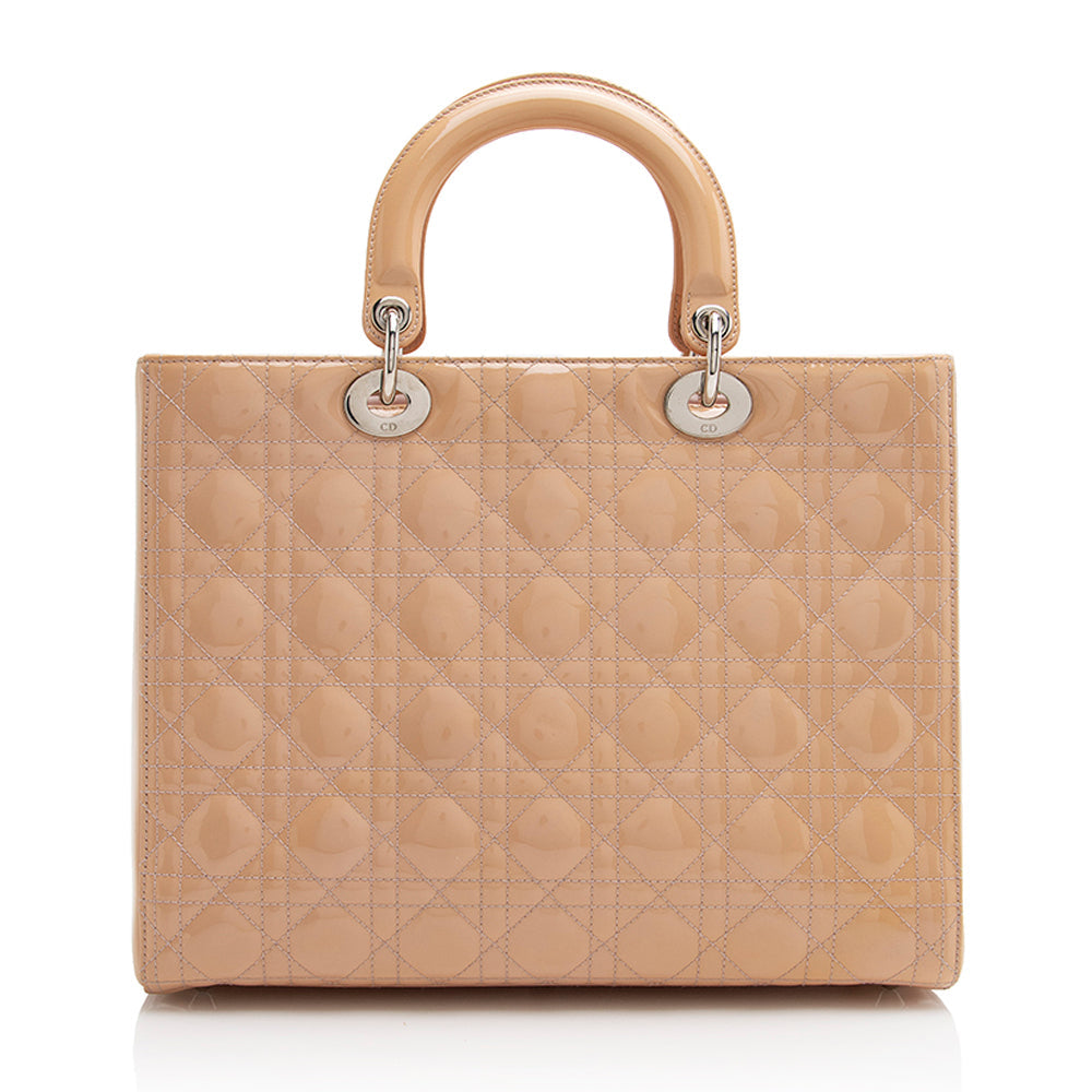 Dior Patent Leather Dior Large Tote (SHF-22103)