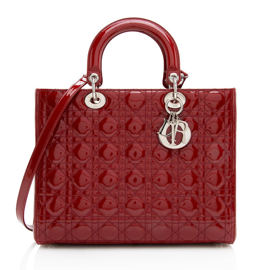 Dior Patent Leather Dior Large Tote (SHF-22848)