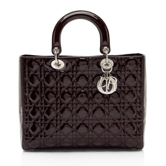 Dior Patent Leather Dior Large Tote (SHF-5trAE8)