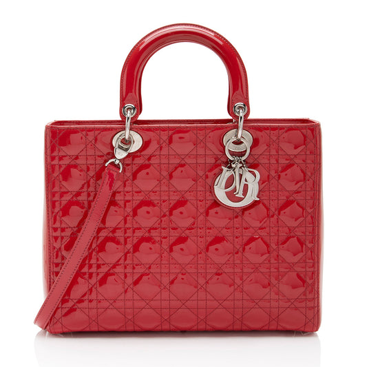 Dior Patent Leather Dior Large Tote (SHF-Fvh4jH)
