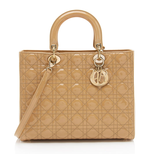 Dior Patent Leather Dior Large Tote (SHF-EZ4EwJ)