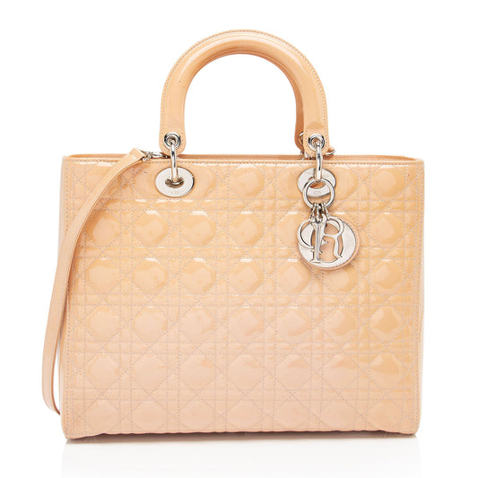 Dior Patent Leather Dior Large Tote (SHF-2qzbI4)