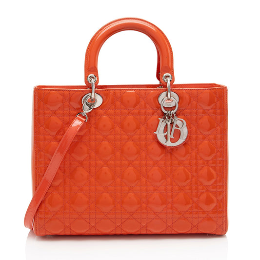 Dior Patent Leather Dior Large Tote (SHF-w6Nhh6)