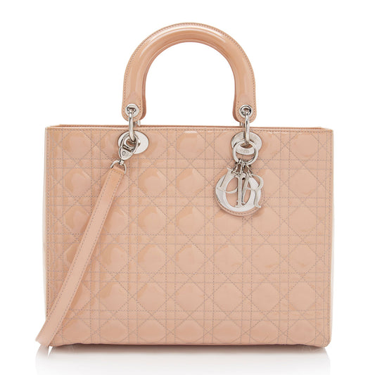 Dior Patent Leather Dior Large Tote (SHF-oF5d9t)