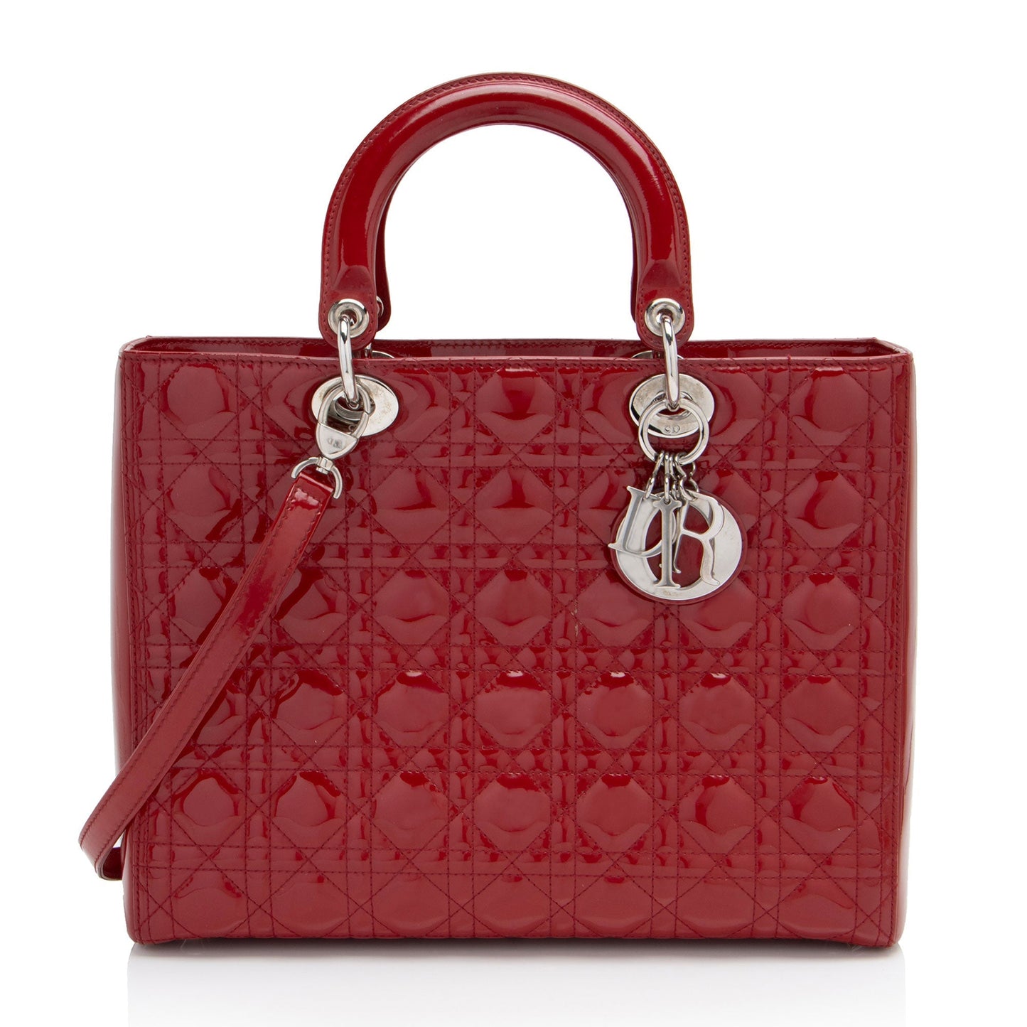 Dior Cannage Patent Leather Dior Large Tote