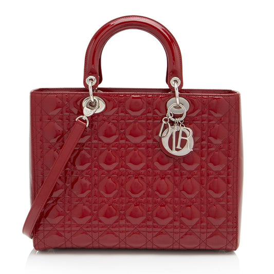Dior Patent Leather Dior Large Tote (SHF-Fee2T5)