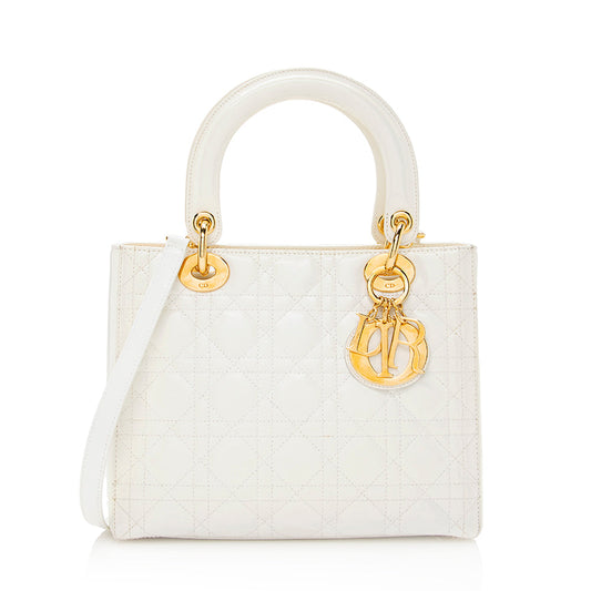 Dior Patent Leather Dior Medium Tote (SHF-20994)