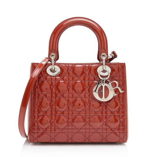 Dior Patent Leather Dior Medium Tote (SHF-23564)