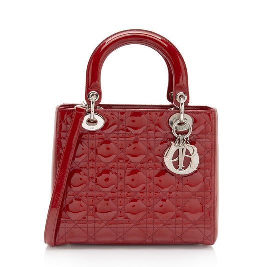 Dior Patent Leather Dior Medium Tote (SHF-KM7Orb)
