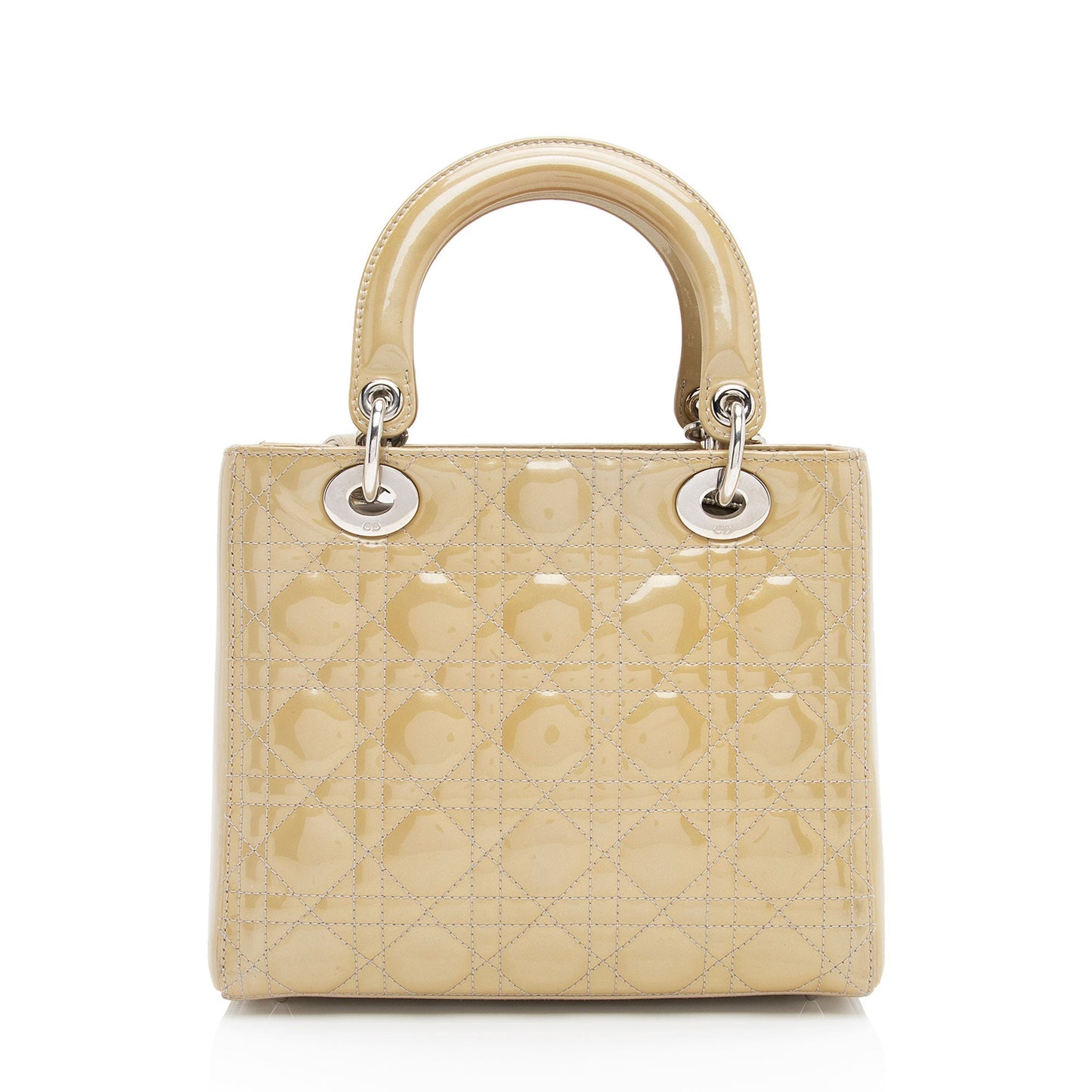 Dior Patent Leather Dior Medium Tote (SHF-595Avu)