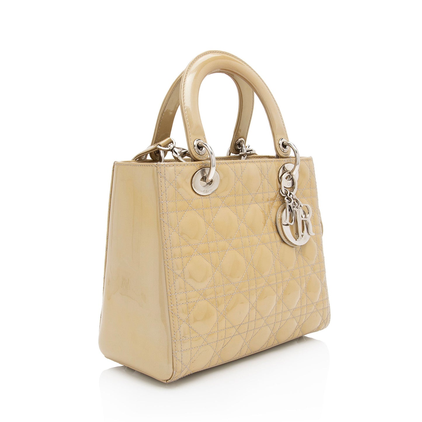 Dior Patent Leather Dior Medium Tote (SHF-595Avu)