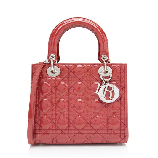 Dior Patent Leather Dior Medium Tote (SHF-9SFjWH)