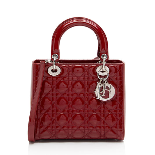 Dior Patent Leather Dior Medium Tote (SHF-Wd5jCB)