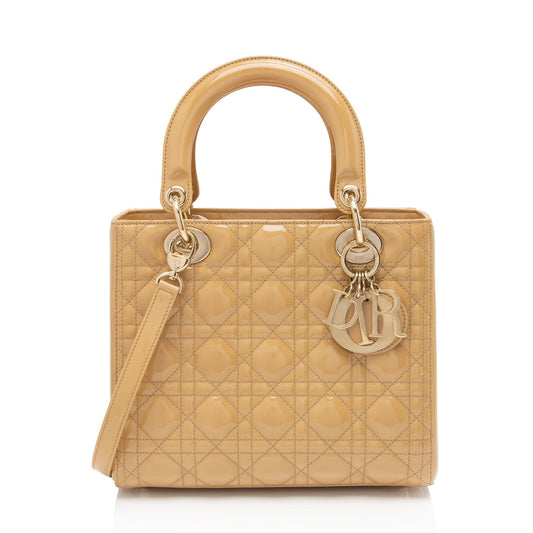 Dior Patent Leather Dior Medium Tote (SHF-8qfooJ)