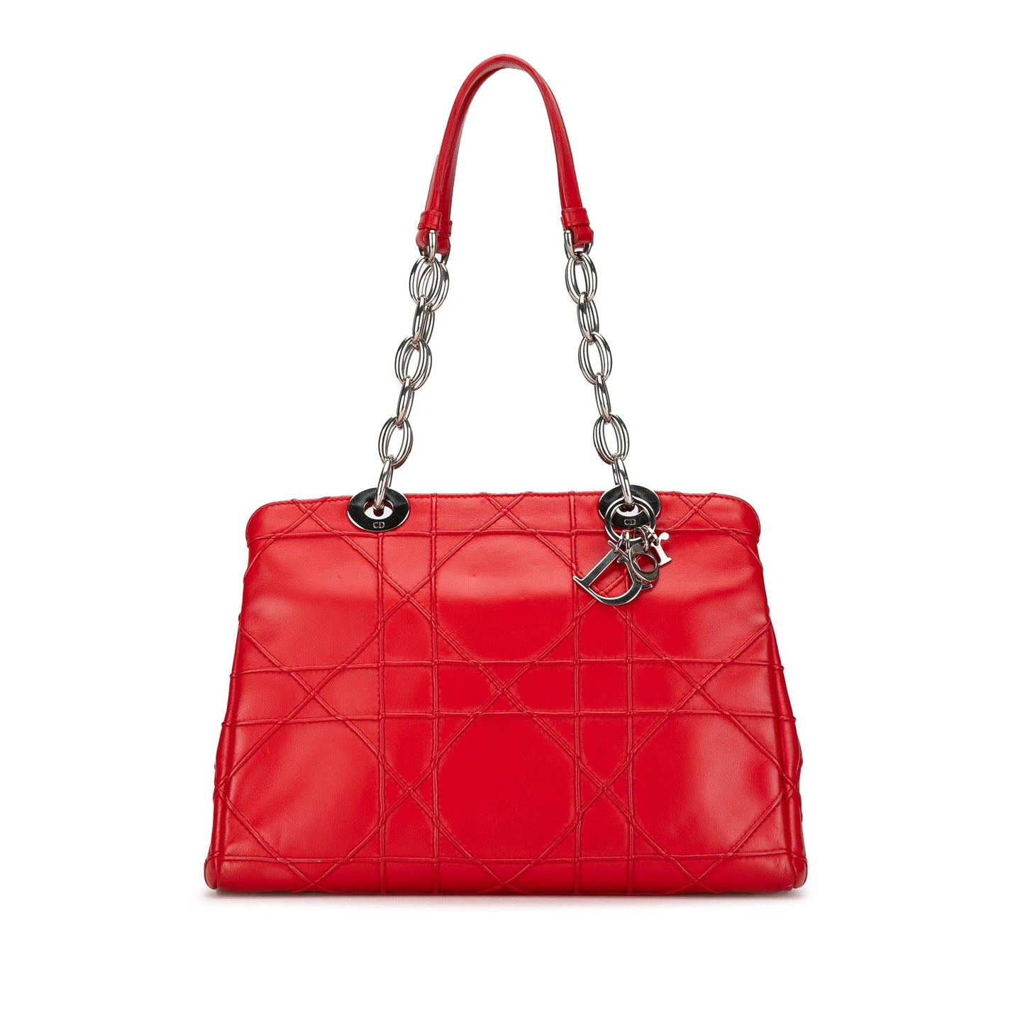 Dior Small Lambskin Cannage Soft Zip Shopping Tote (SHG-nnBORZ)