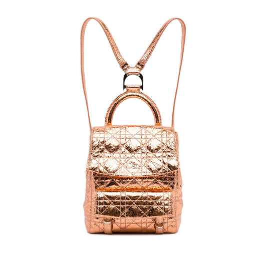 Dior Small Metallic Cannage Stardust Backpack (SHG-Ep0Yhg)