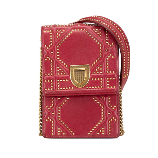 Dior Studded Lambskin Vertical Diorama Bag