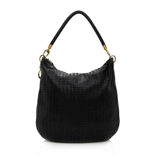 Dior Woven Leather Soft Hobo (SHF-17157)