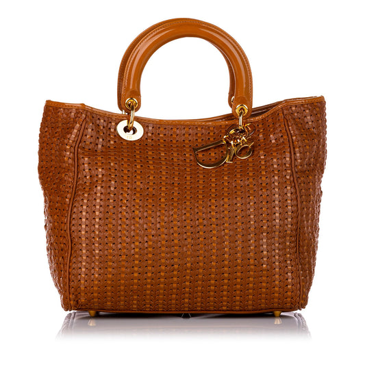 Dior Woven Soft Dior Leather Tote Bag (SHG-25954)