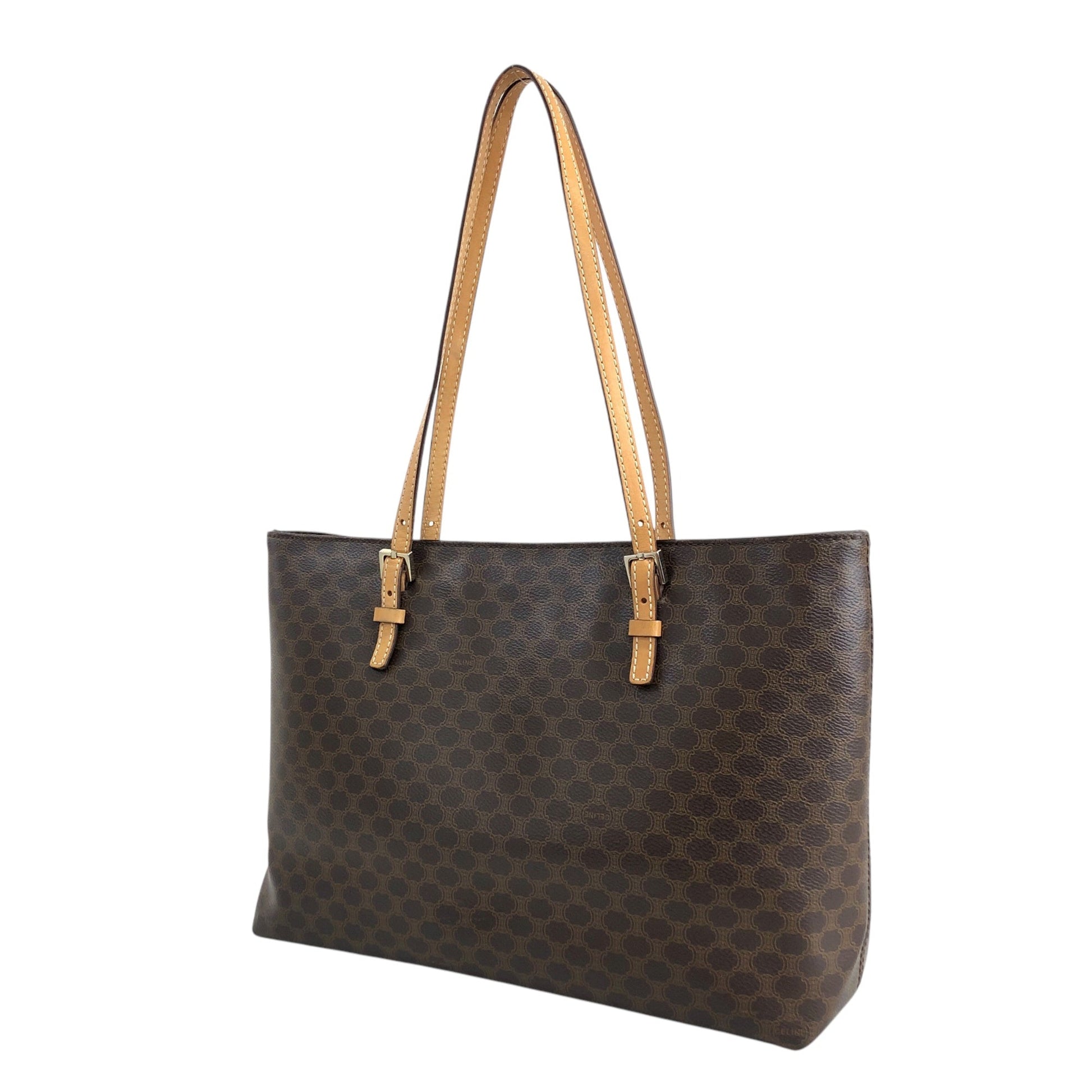 CELINE Macadam Shoulder bag Totebag Brown PP