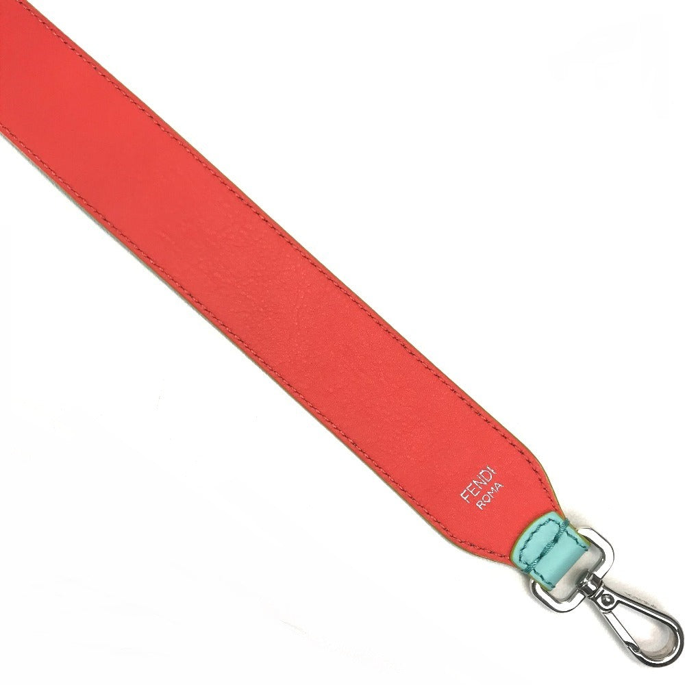 FENDI Shoulder strap leather Light blue x orange x yellow By color Strap you Women