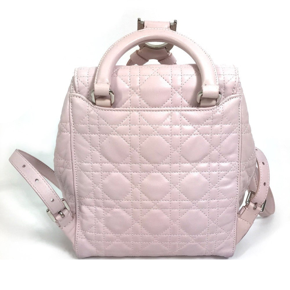 Christian Dior Backpack leather pink Cannage Stardust Small Backpack Women