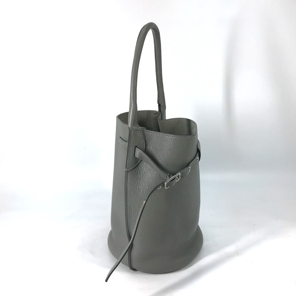 CELINE Handbag leather gray Shoulder bag with pouch Big bag Bucket Women Secondhand