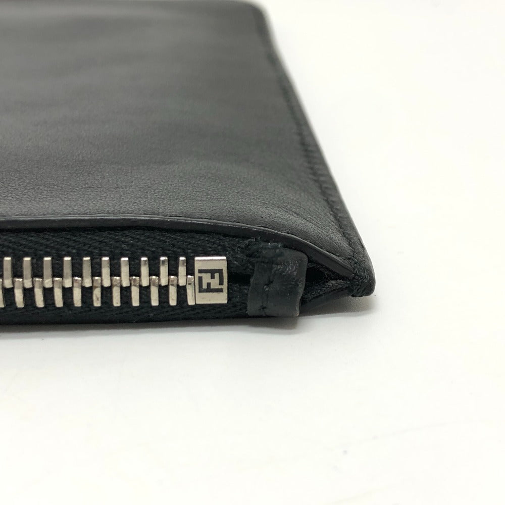 FENDI Clutch bag 7N0078 leather black LOVE mens