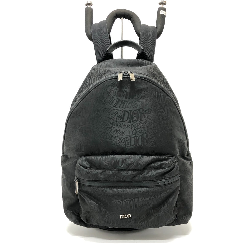 Dior Backpack 1PEBA064 Nylon / leather black Dior xStussy collaboration unisex(Unisex)