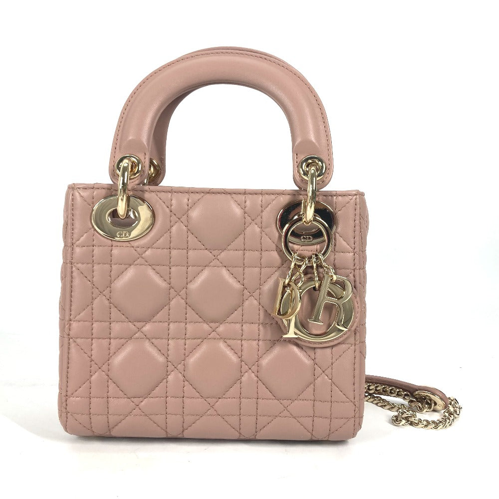 Dior Handbag M0505ONGE_M50P lambskin Pink beige type Lady Dior Lady Dior Mini Bag Women