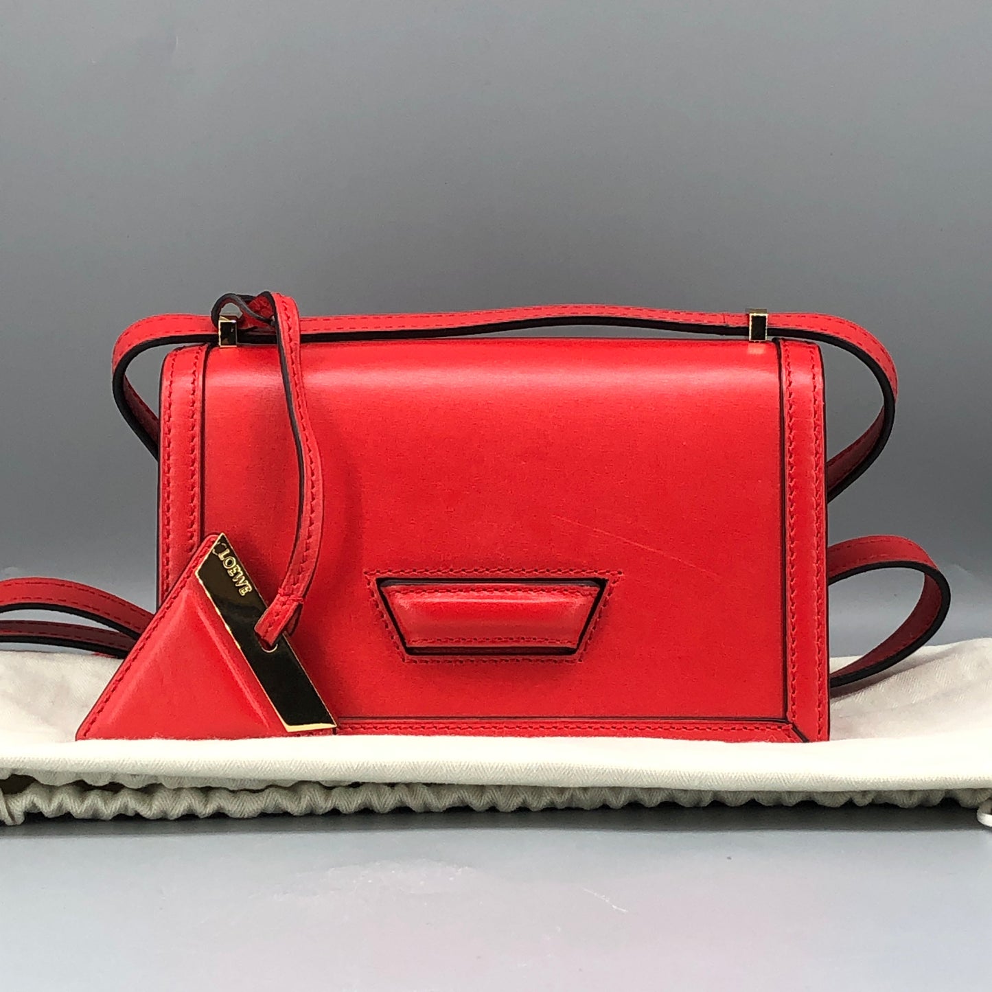 Loewe Barcelona Red Smooth Calfskin Crossbody Bag