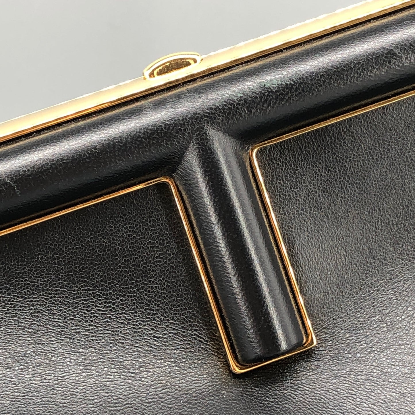 Fendi First Smooth Calfskin Clutch Crossbody Bag Black