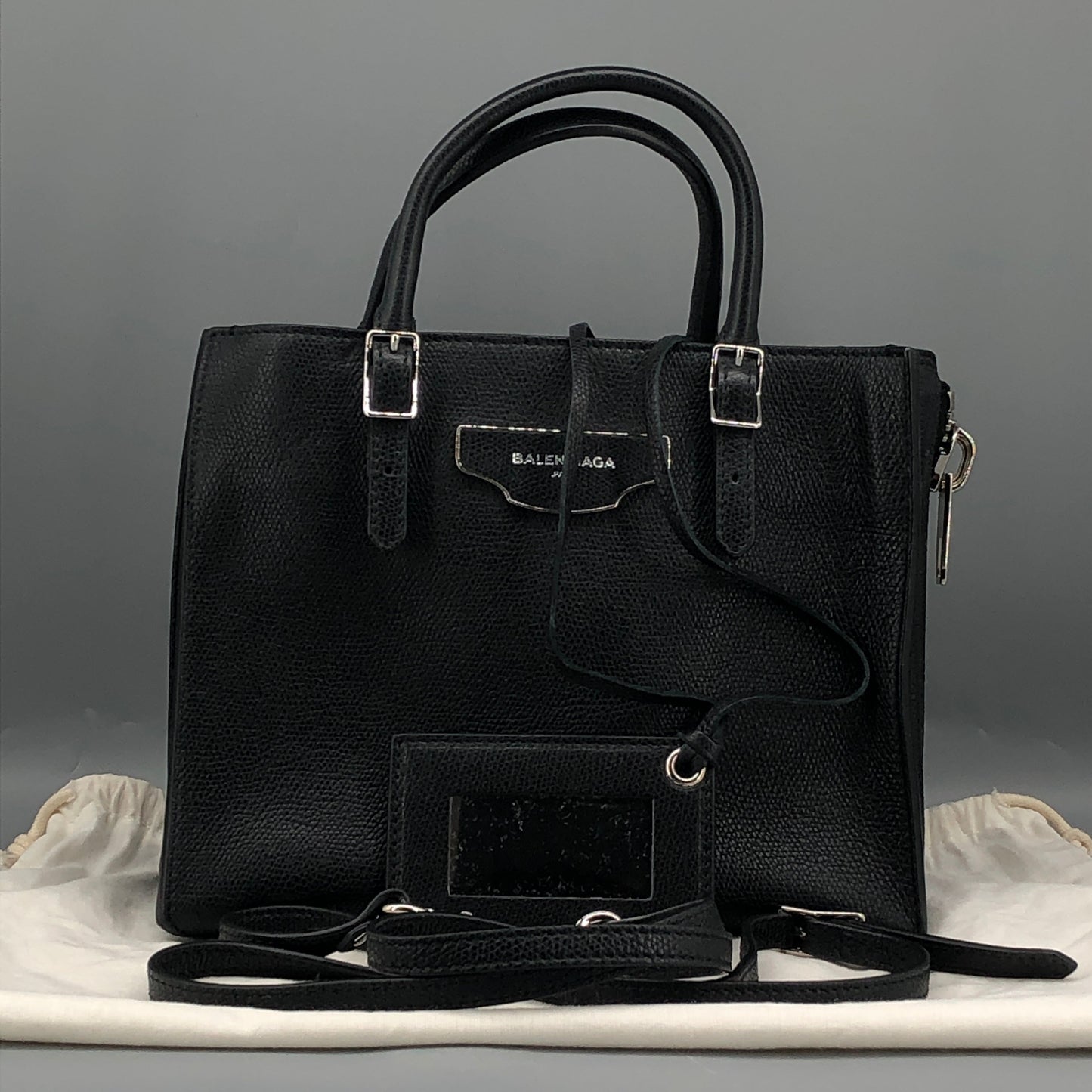 Balenciaga Everyday Small Tote Bag Black Grain Leather