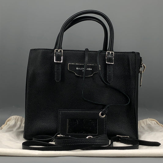 Balenciaga Everyday Small Tote Bag Black Grain Leather