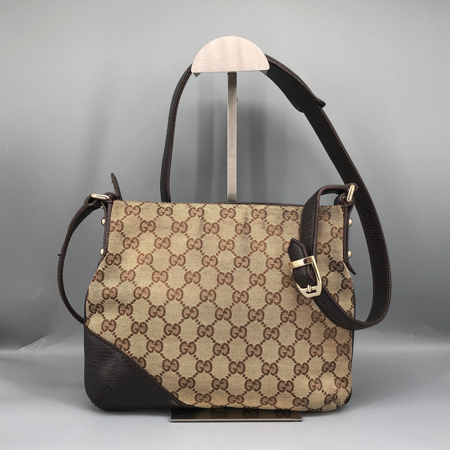 Gucci GG Canvas Crossbody Bag Brown/Beige