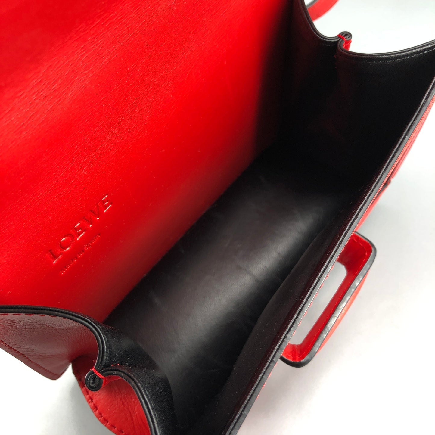 Loewe Barcelona Red Smooth Calfskin Crossbody Bag