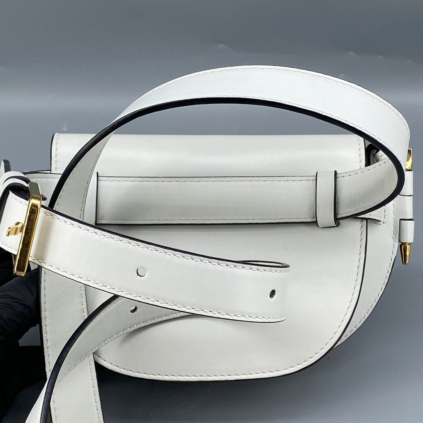 Loewe Gate Mini White Smooth Calfskin Belt Bag