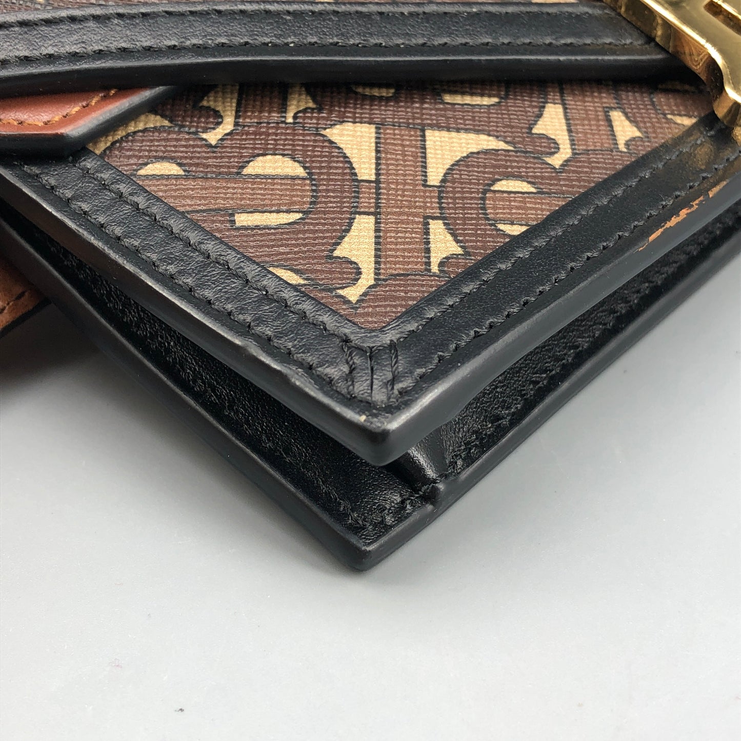 Burberry TB Monogram Canvas Waist Belt Fanny Pack Brown
