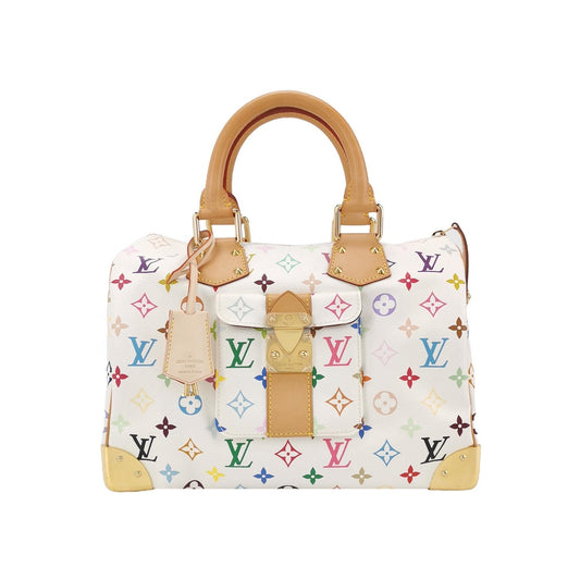Louis Vuitton x Takashi Murakami Speedy 30 Lock White Multicolor