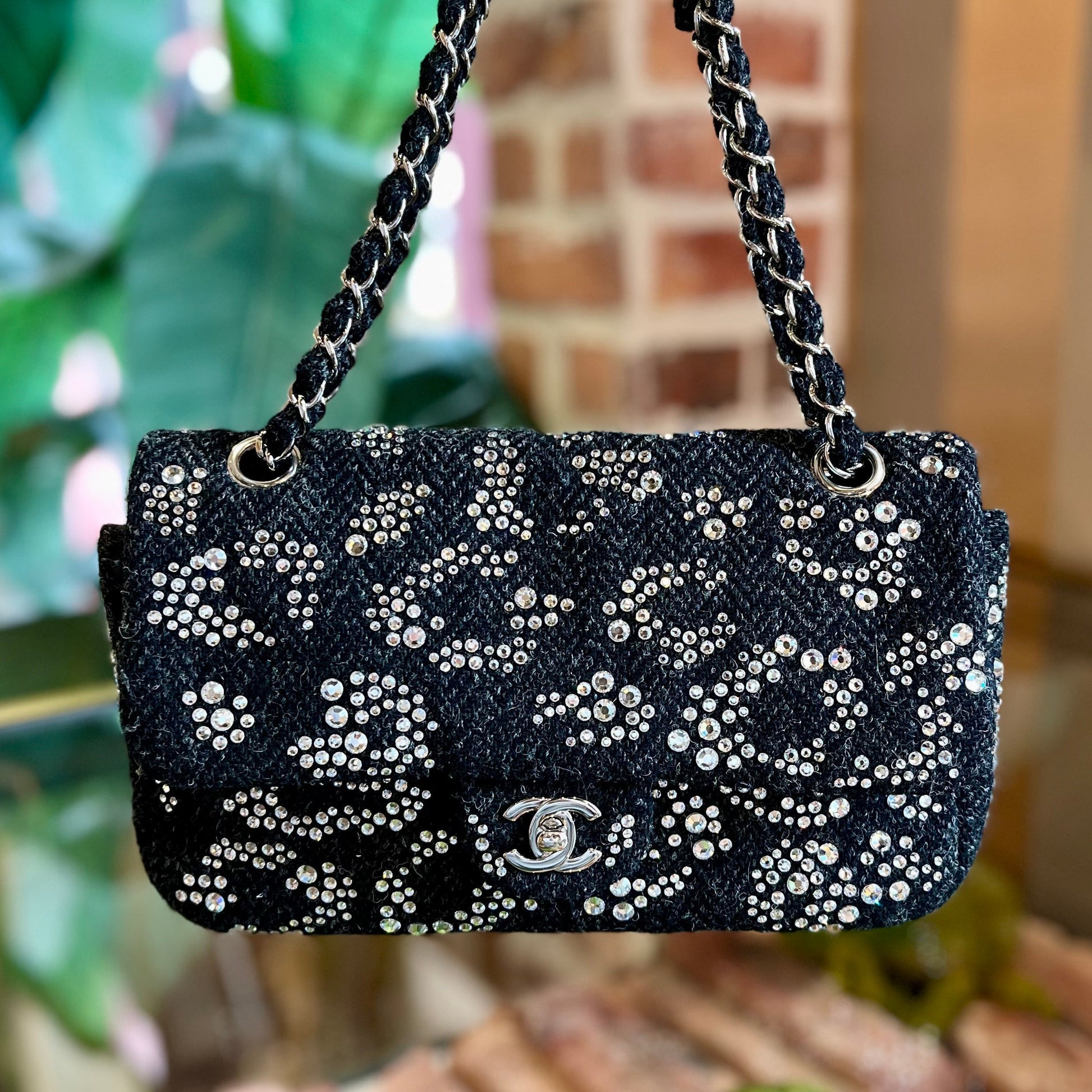 Chanel Strass Embellished Black Flap Bag - Rovelle Bags