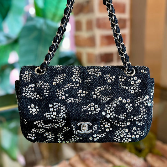 Chanel Strass Embellished Black Flap Bag - Rovelle Bags