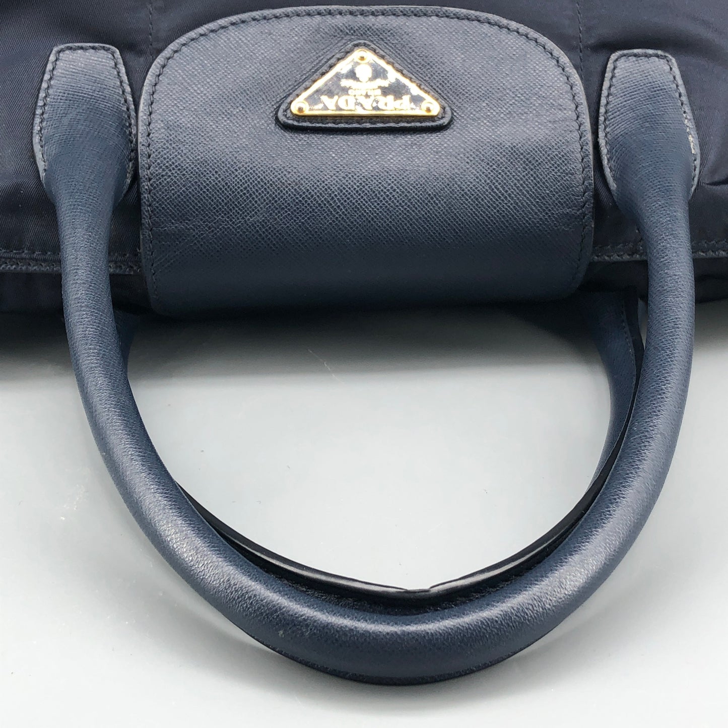 Prada Re-Nylon Tote Handbag Navy Blue