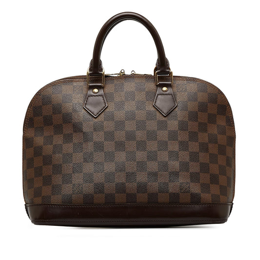 LOUIS VUITTON Damier Ebene Alma PM Handbag