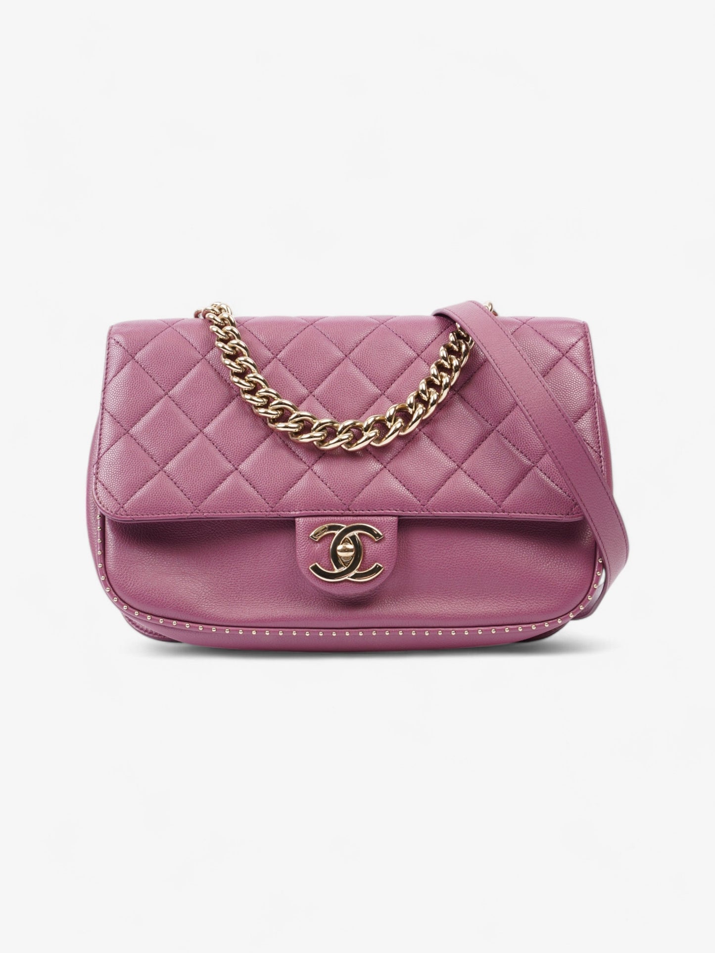 Chanel Classic Flap Bag Mauve Caviar Leather
