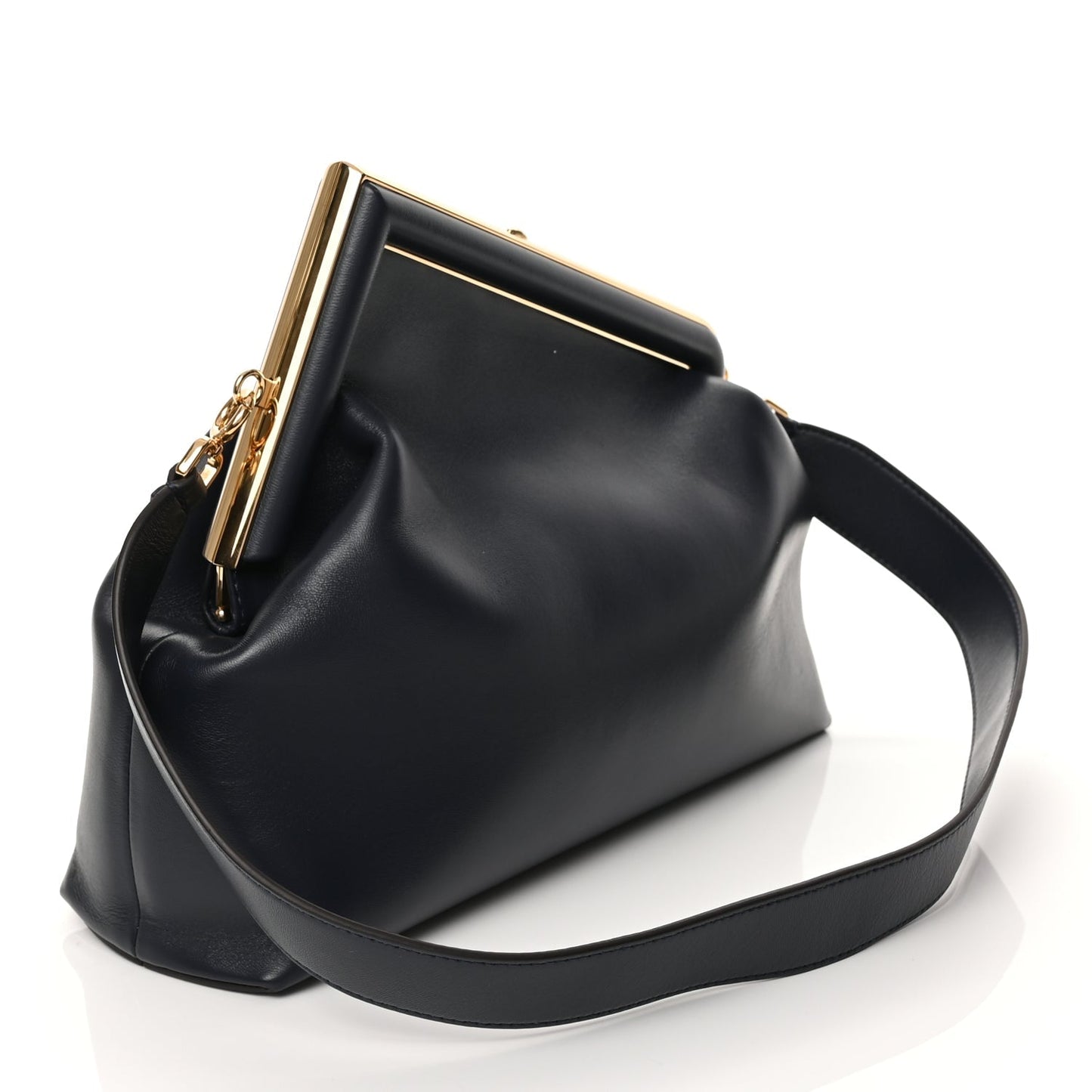 Fendi Shiny Nappa Medium Fendi First Navy