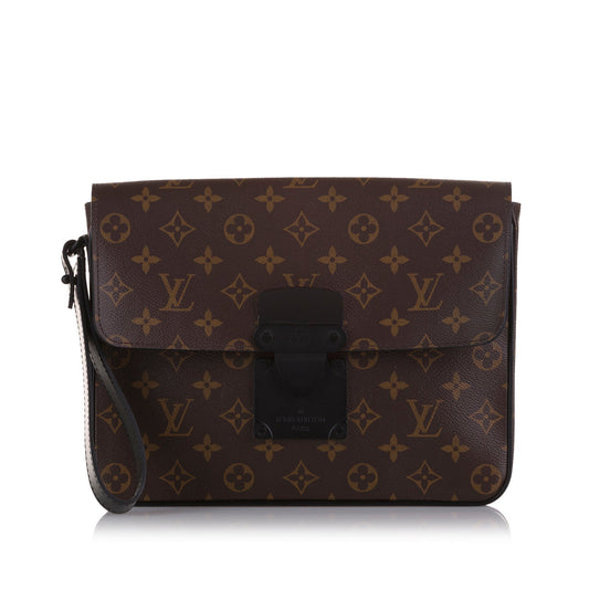 Louis Vuitton Macassar S Lock A4 Monogram Canvas